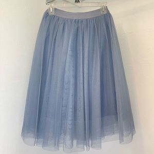 Haute monde light blue tulle skirt
